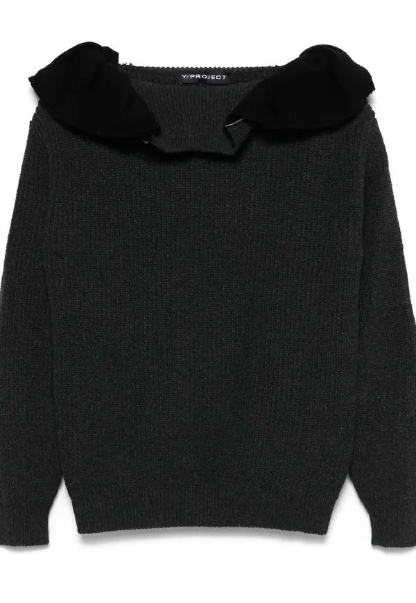 Y/Project hoodie med dragkedja - Grå