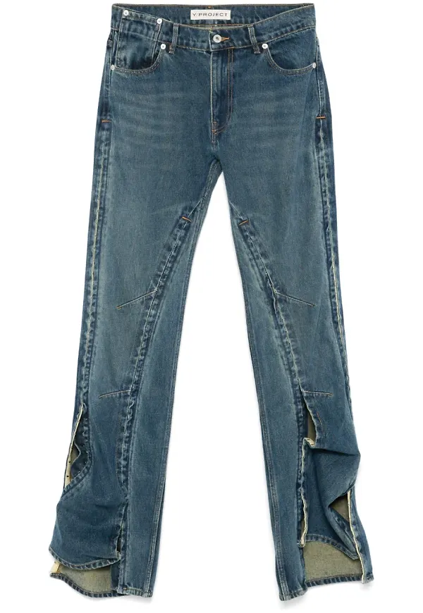 Y/Project Hook And Eye jeans - Blå