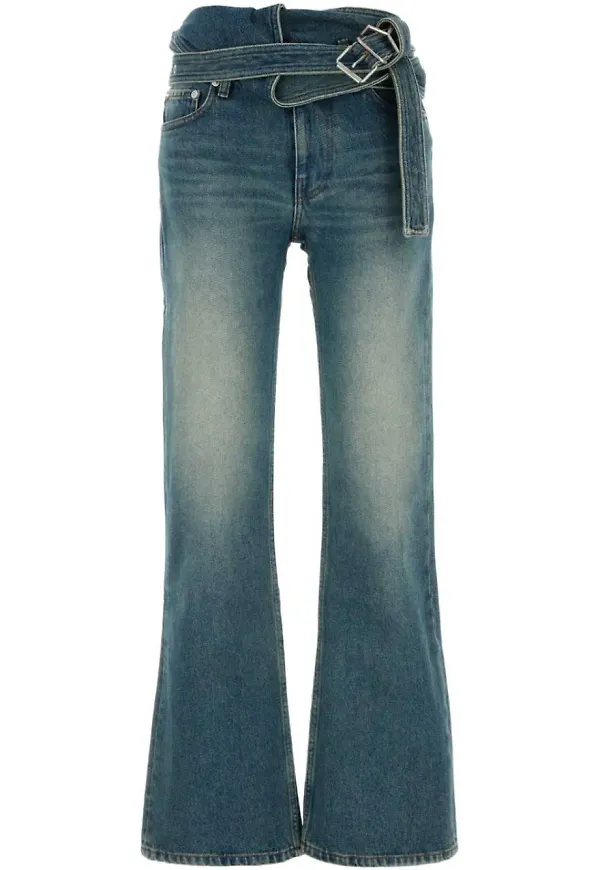Y/Project jeans i bälte - Blå