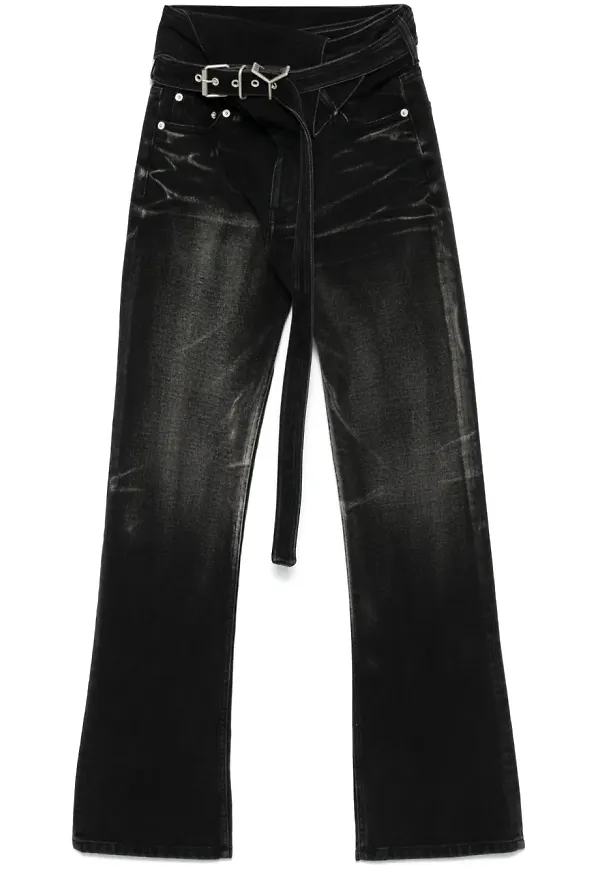 Y/Project jeans med bälte - Svart