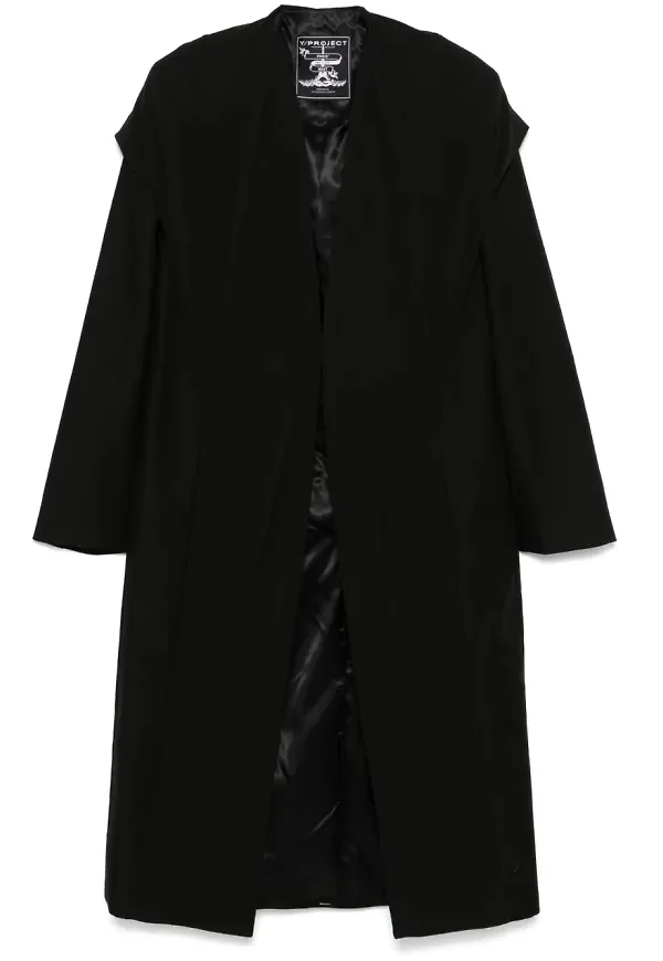Y/Project kappa med draperad detalj - Svart
