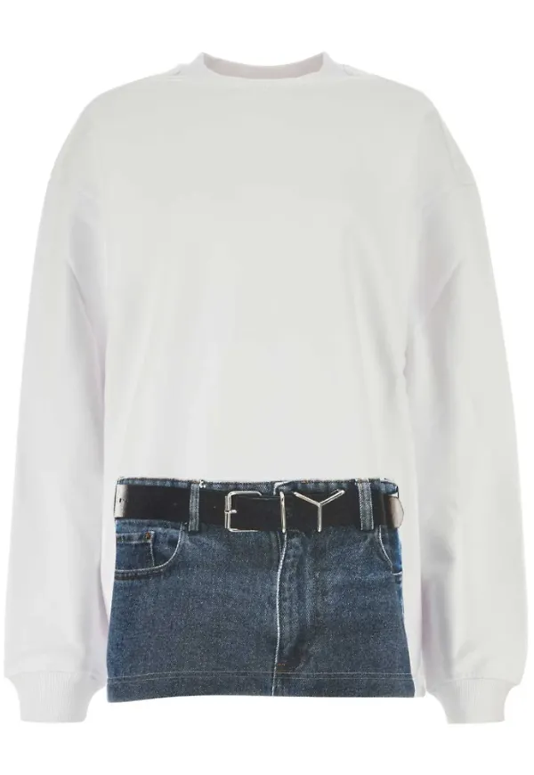 Y/Project Sweatshirts Vit, Dam