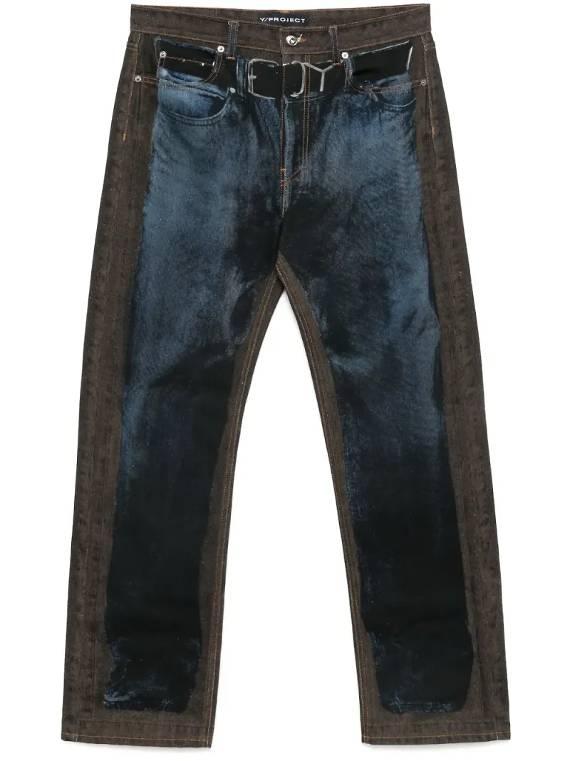 Y/Project Trompe L'oeil jeans - Blå