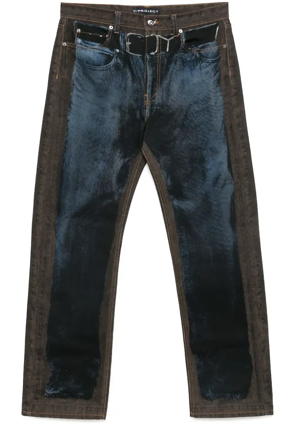 Y/Project Trompe L'oeil jeans - Blå