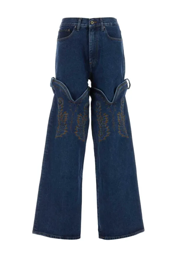 Y/Project Wide Jeans Blå, Dam
