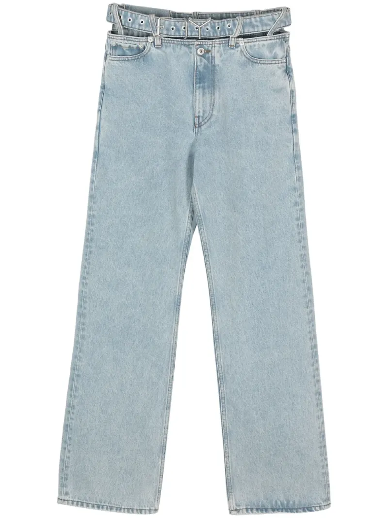 Y/Project wide leg-jeans med bälte - Blå