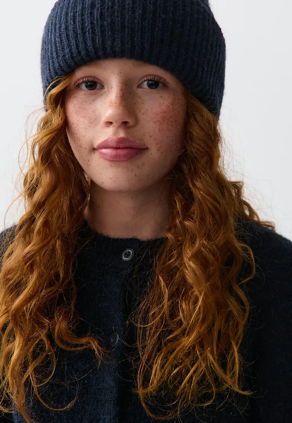 Gina Tricot - Y rib beanie - accessoarer - Blå - ONESIZE - Tjej