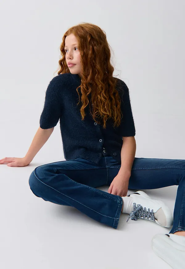 Y short sleeve cardigan