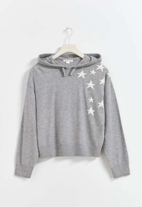 Y star knitted hoodie