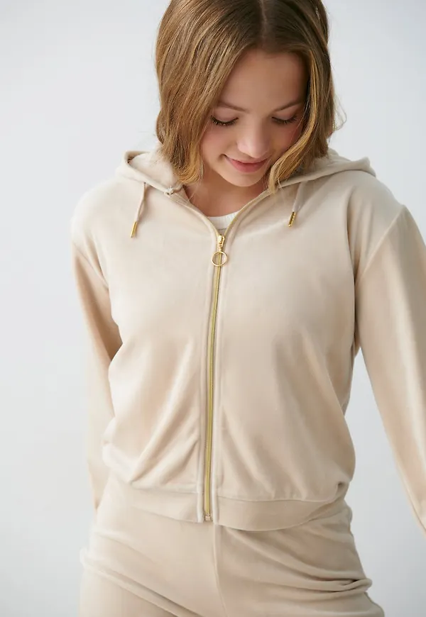 Y velour zip hoodie