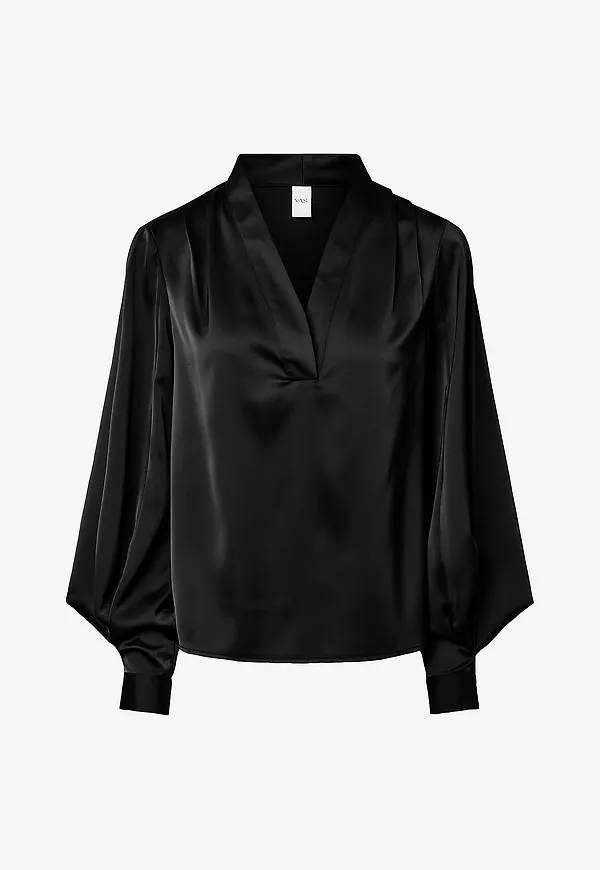 YAS - Blus Yaspella Ls Top S. - Svart