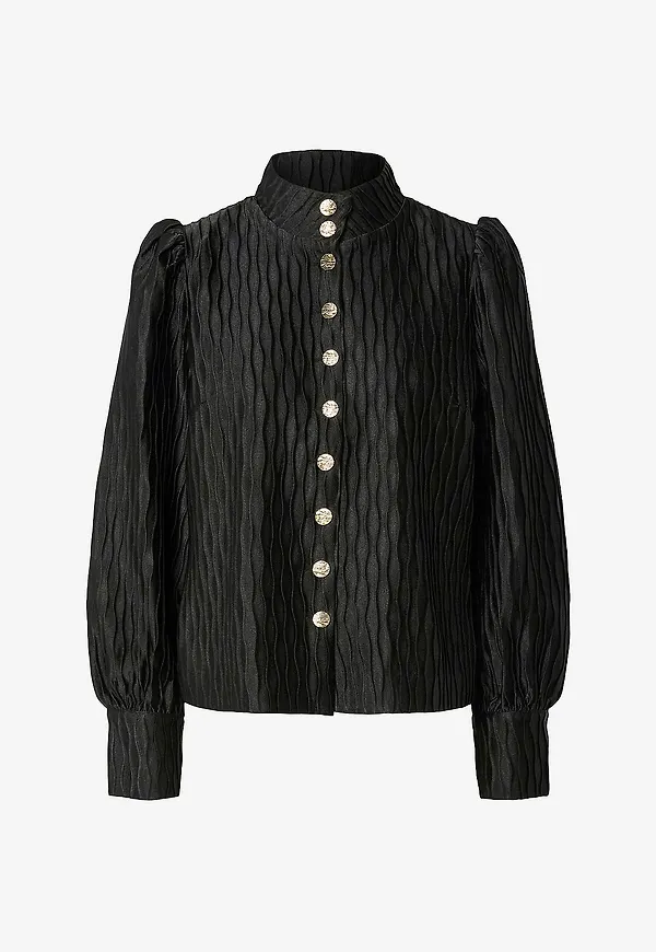 YAS - Blus yasRipple LS - Svart