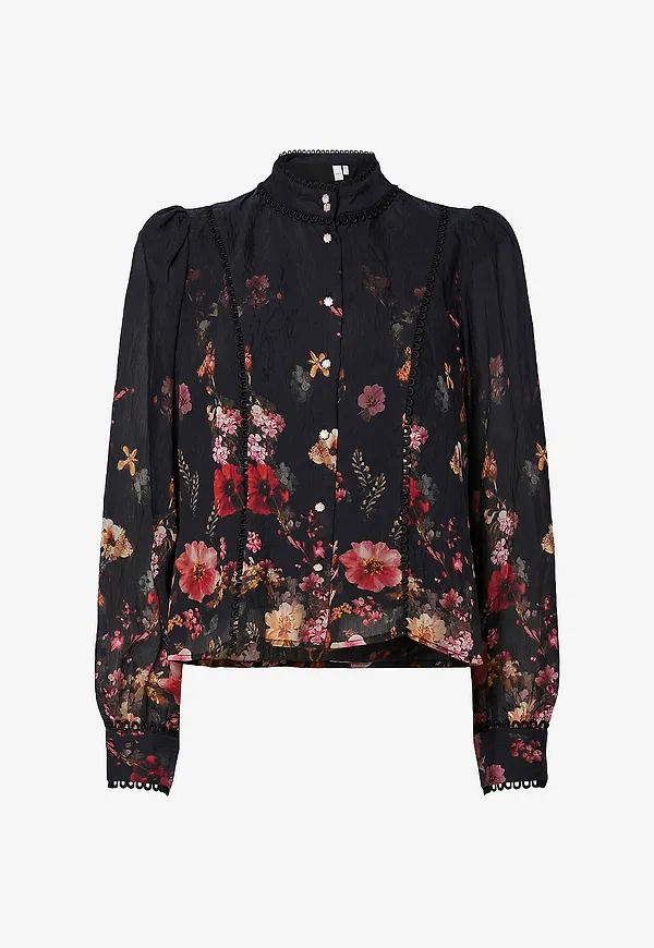 YAS - Blus yasRomantica - Svart