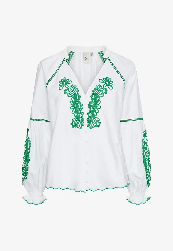 YAS - Blus yasTabby LS Top S - Vit