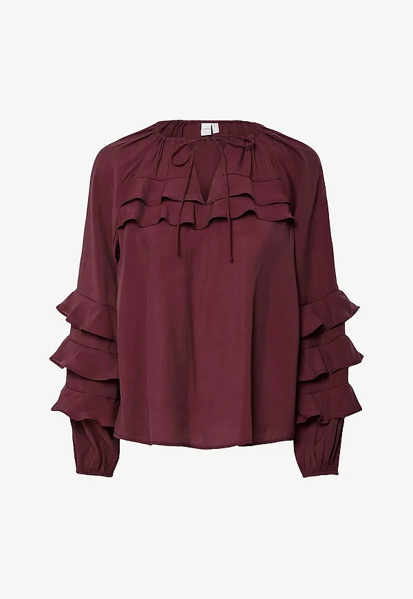 YAS - Blus yasTemura LS - Röd