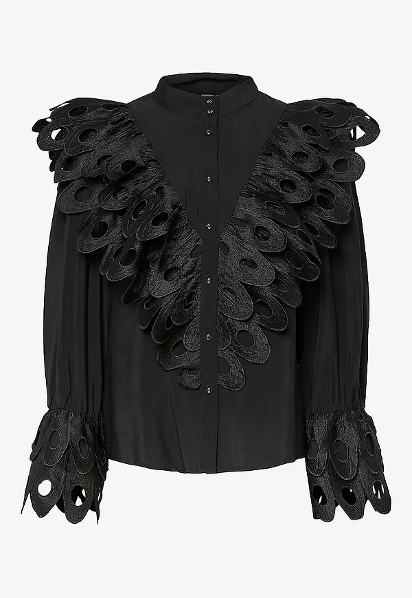 YAS - Blus yasTonga LS - Svart