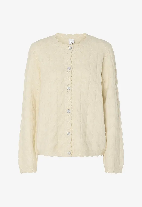 YAS - Cardigan yasBubera LS Knit Cardigan - Beige