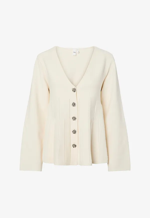 YAS - Cardigan yasMikla LS Knit - Vit