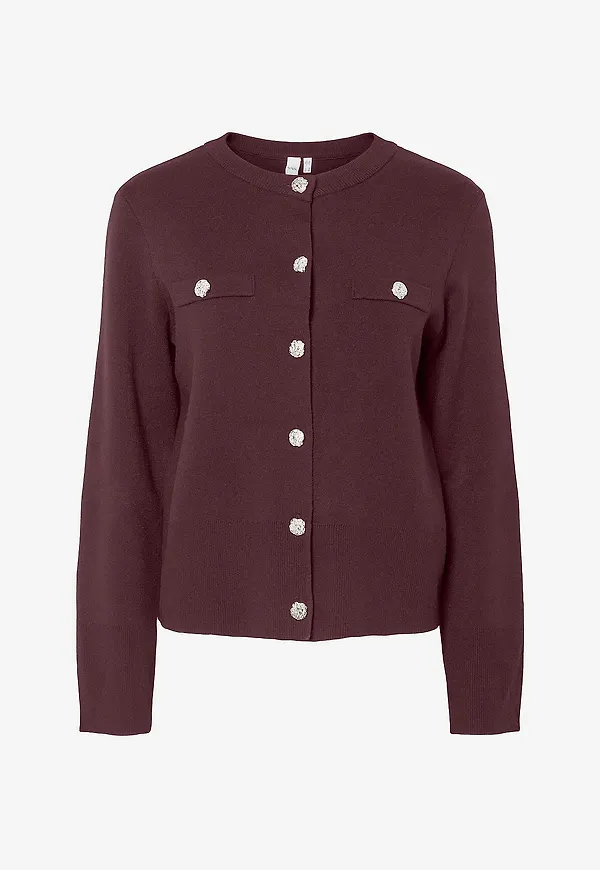 YAS - Cardigan yasPimi LS Knit - Röd