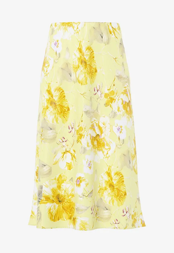 YAS - Kjol yasPella HW Midi Skirt - Beige