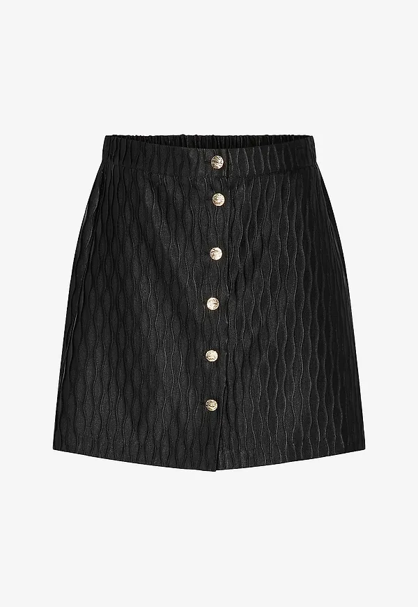 YAS - Kjol yasRipple HW Skirt S. - Svart