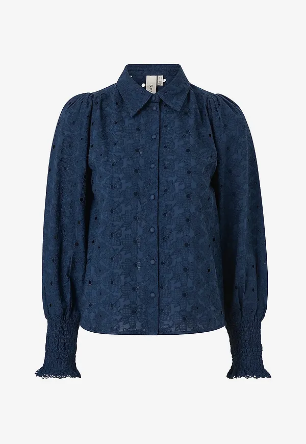 YAS - Skjorta yasSurio LS Shirt - Blå