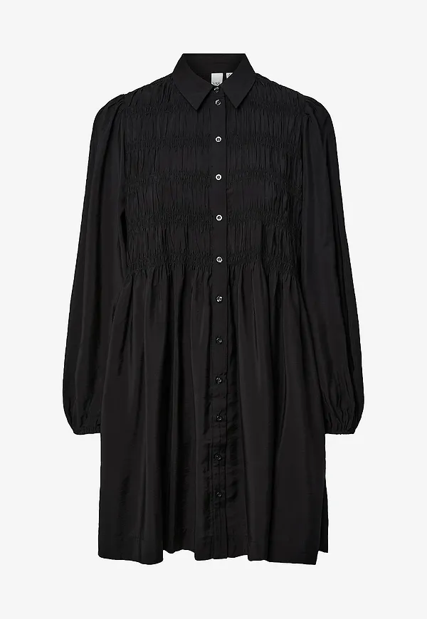 YAS - Skjortklänning yasPala LS Smock - Svart