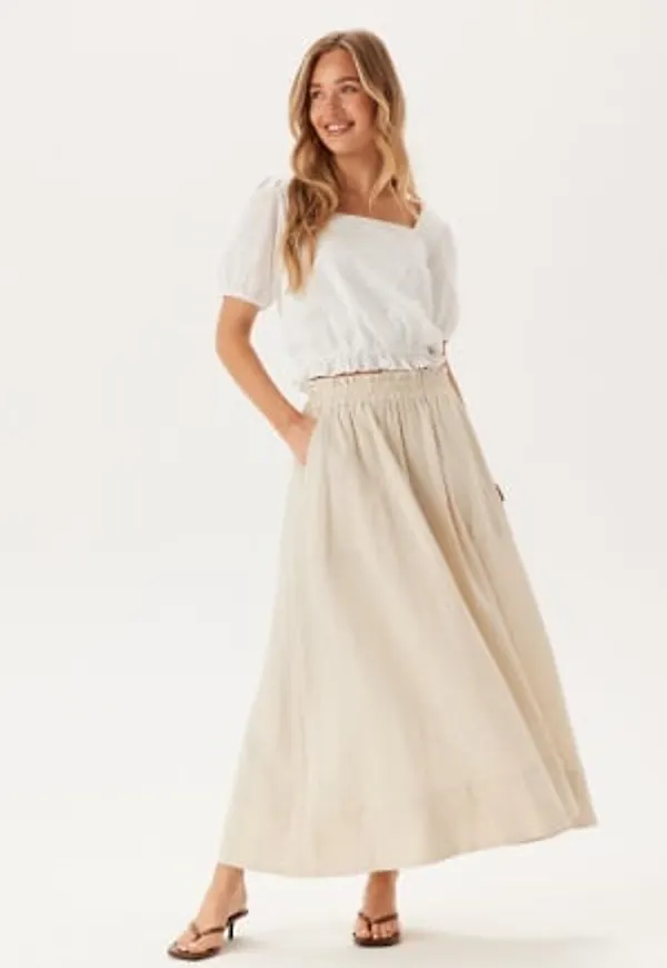 YAS Yasflaxy Hw Ankle Skirt Birch 34