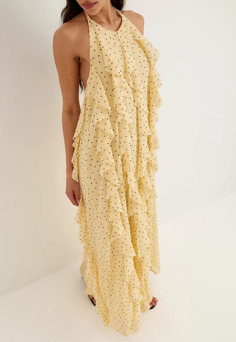 Yasfinillo Halterneck Long Dress