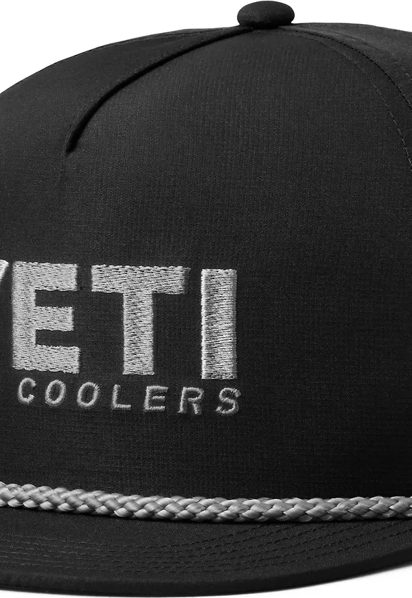 Yeti Flat Brim Rope Hat Black