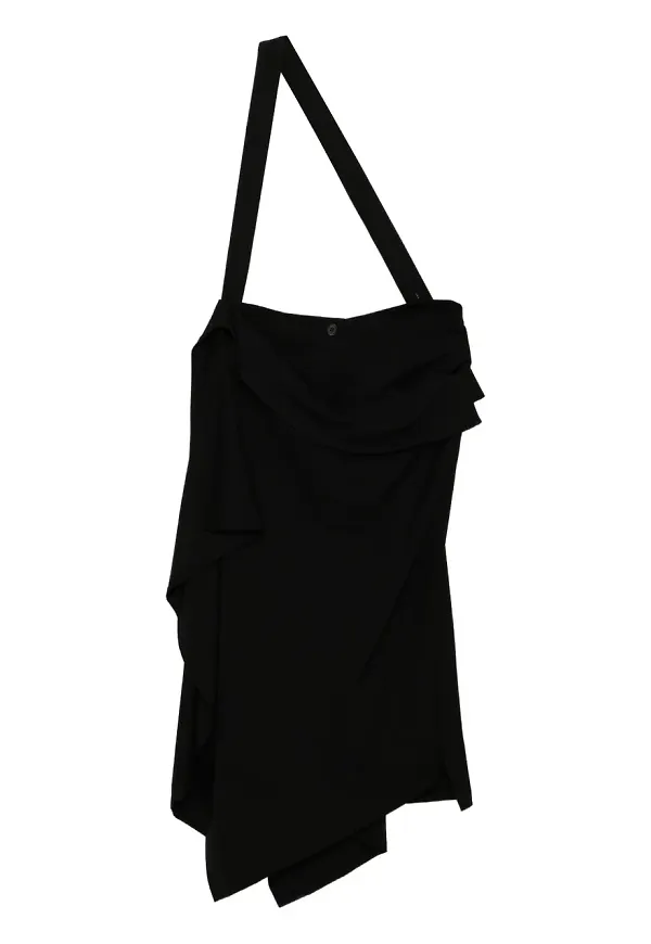 Yohji Yamamoto draperad omlottkjol - Svart