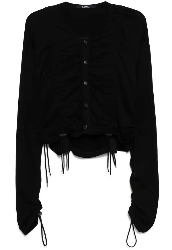 Yohji Yamamoto elastisk kofta - Svart