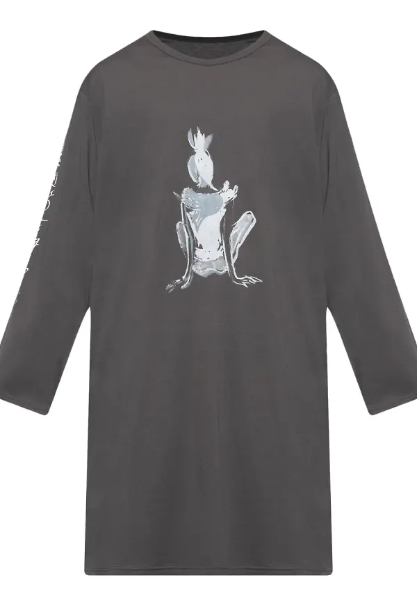 Yohji Yamamoto långärmad t-shirt - Grå