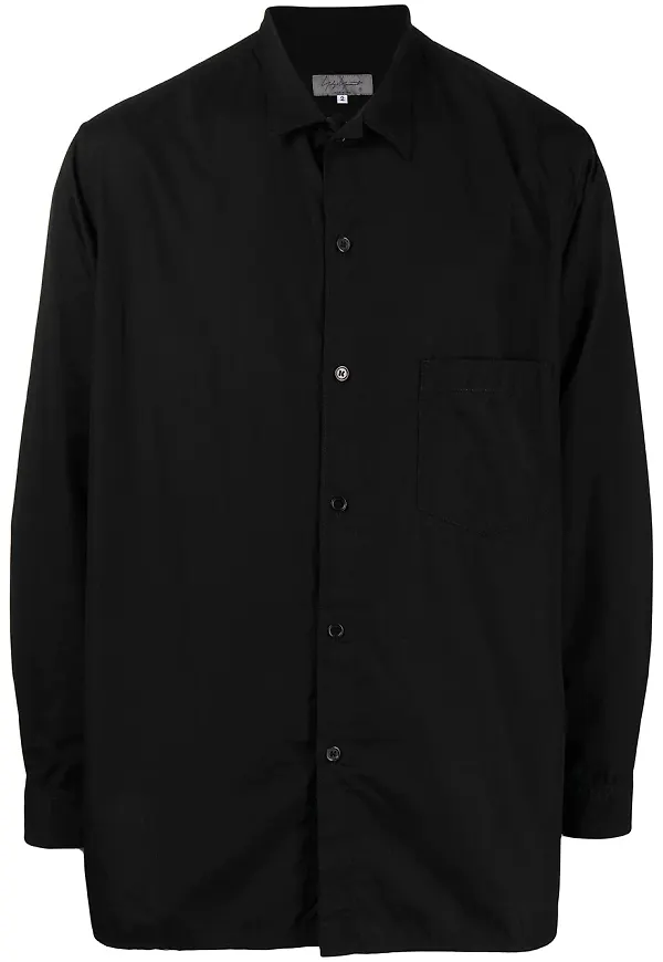 Yohji Yamamoto långärmad skjorta - Svart