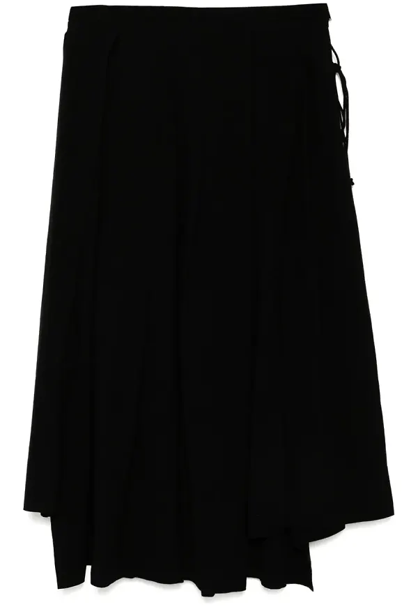 Yohji Yamamoto plisserad kjol - Svart