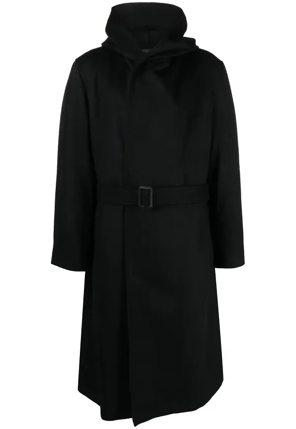 Yohji Yamamoto rock med huva - Svart
