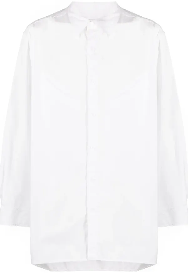 Yohji Yamamoto skjorta med panel - Vit