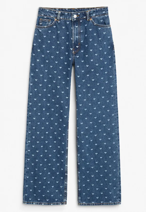 Yoko jeans with heart print - Blue