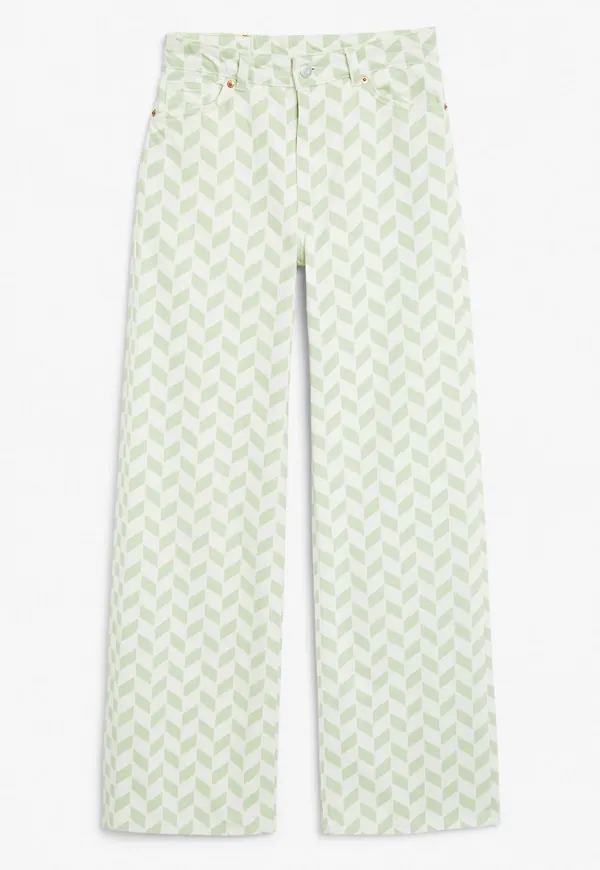 Yoko jeans with rhomb pattern - Green