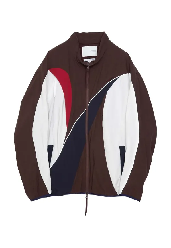Yoshiokubo panelled piping jacket - Brun