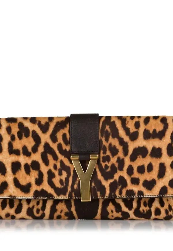 Ysl Chyc Ligne Pony Hair Clutch Bag