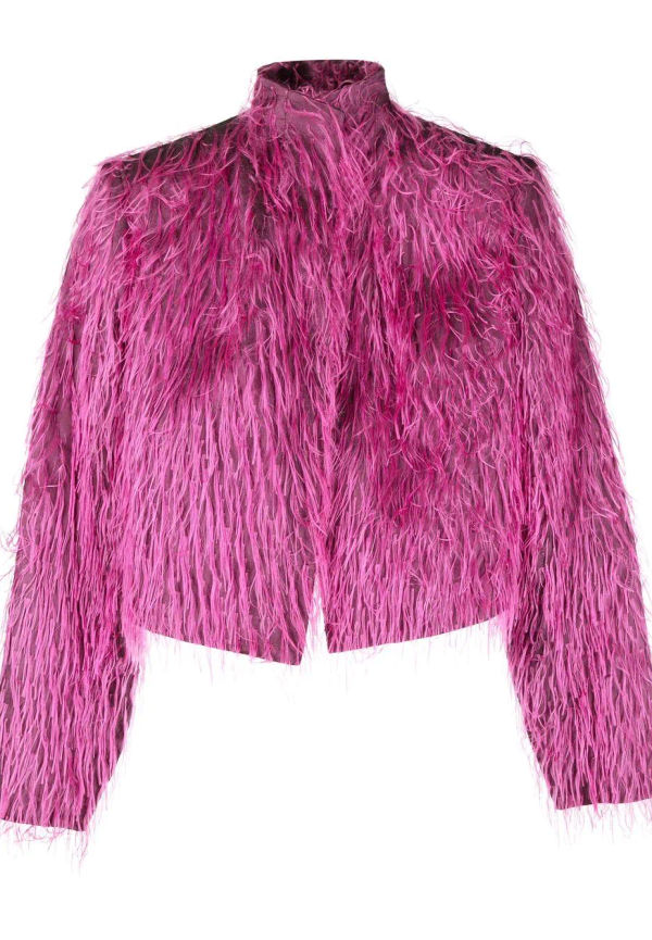 Yves Saint Laurent Pre-Owned bomberjacka i konstpäls - Rosa