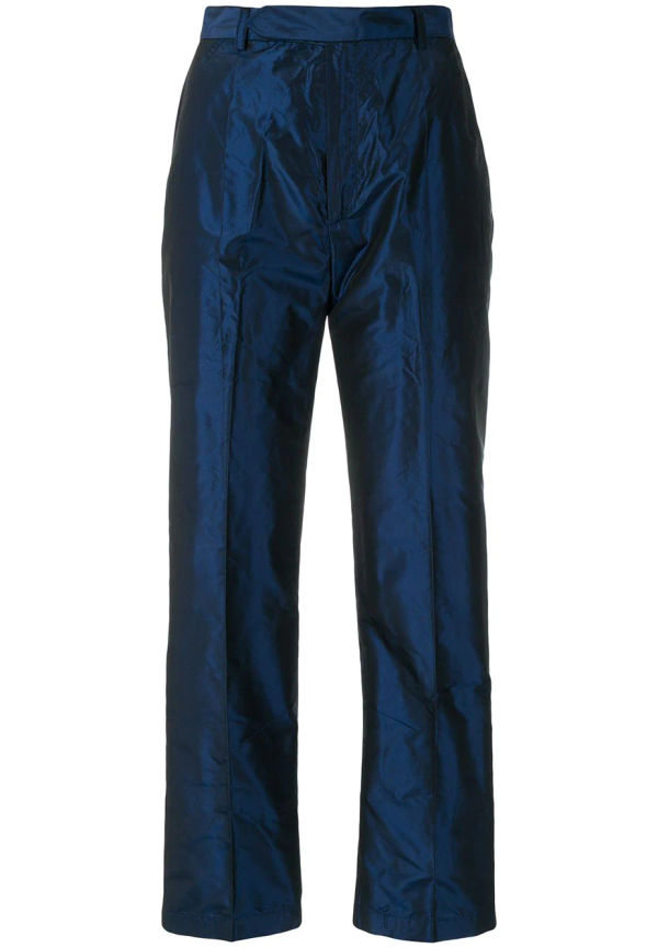 Yves Saint Laurent Pre-Owned byxor med raka ben - Blå