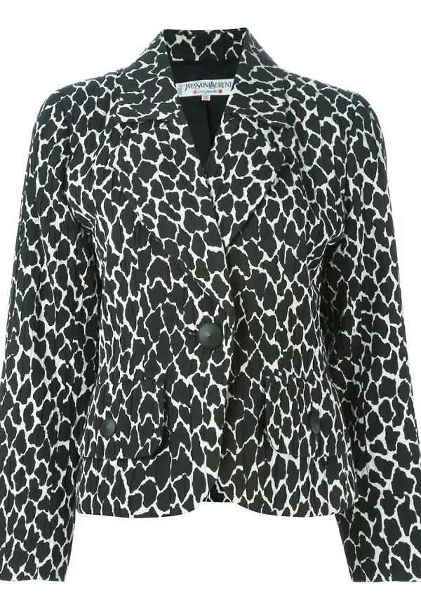 Yves Saint Laurent Pre-Owned cropped jacket - Svart