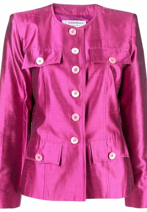 Yves Saint Laurent Pre-Owned enkelknäppt kavaj från 2000-talet - Rosa