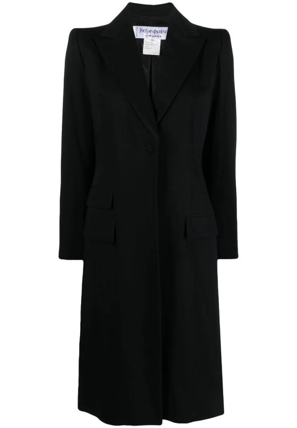 Yves Saint Laurent Pre-Owned kappa från 1987 - Svart