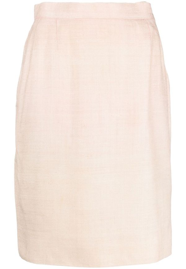 Yves Saint Laurent Pre-Owned rak kjol med hög midja från 1980-talet - Rosa