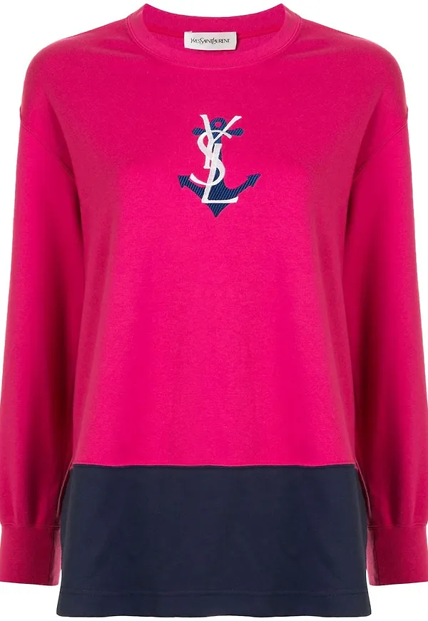 Yves Saint Laurent Pre-Owned t-shirt med logotyp - Rosa