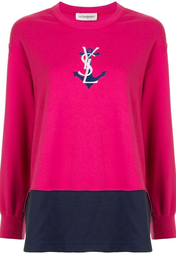 Yves Saint Laurent Pre-Owned t-shirt med logotyp - Rosa