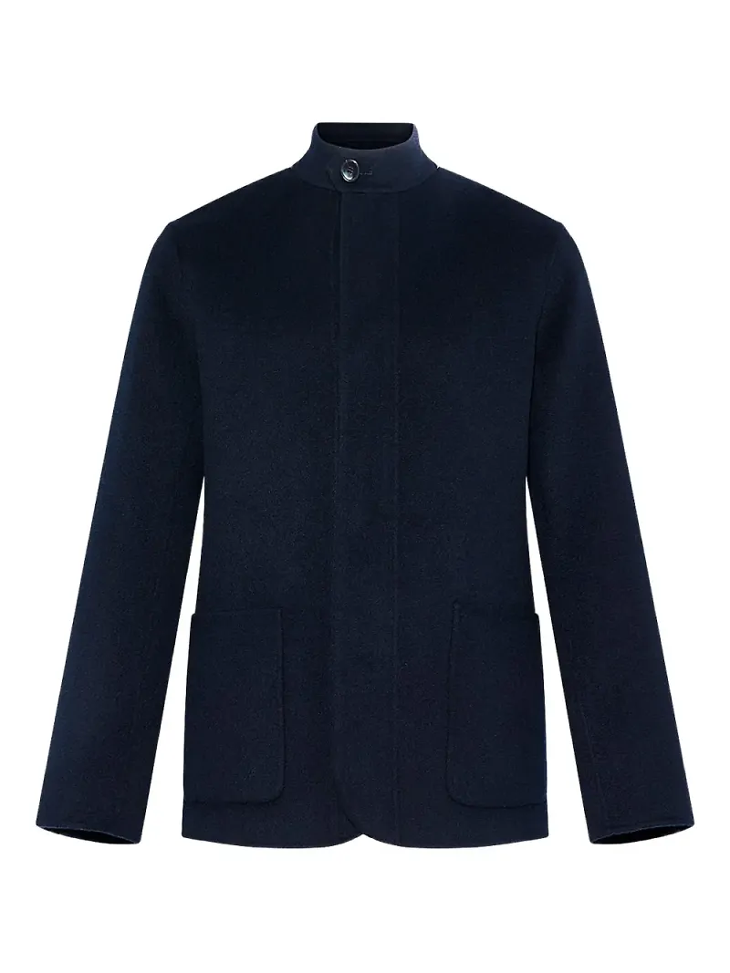 Yves Salomon blazer med hög krage - Blå